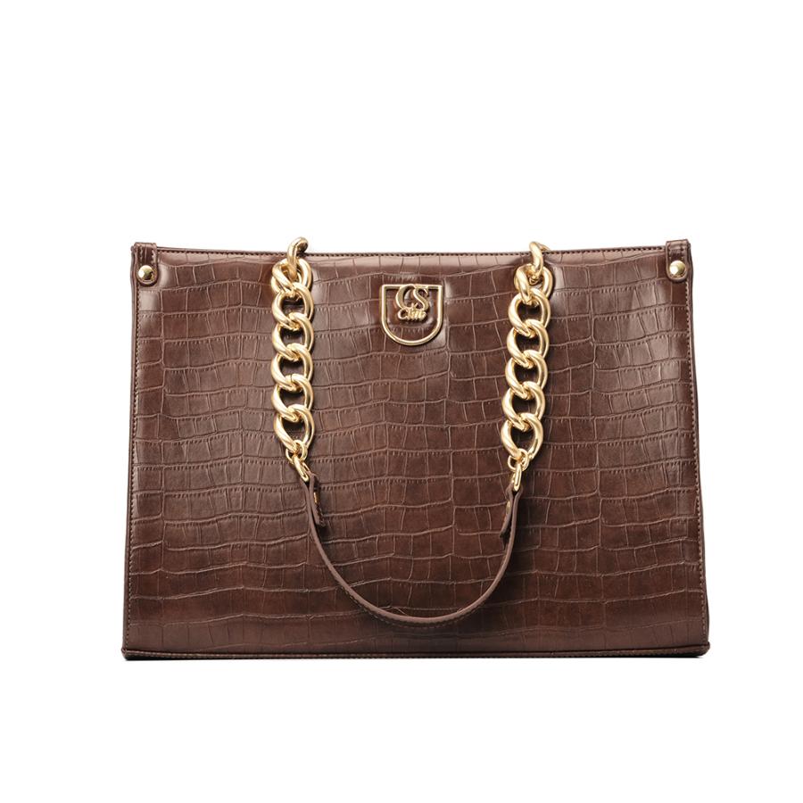 CARTERA MARRON CON CADENA CS CLUB