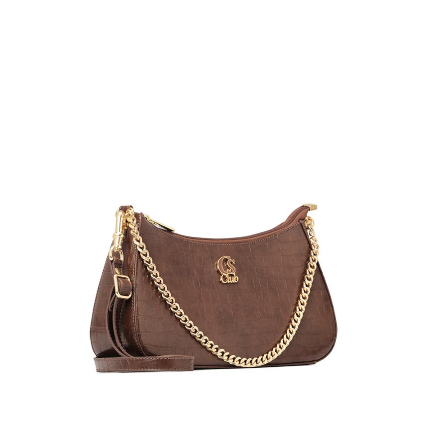 CARTERA MARRON CON TEXTURA CS CLUB