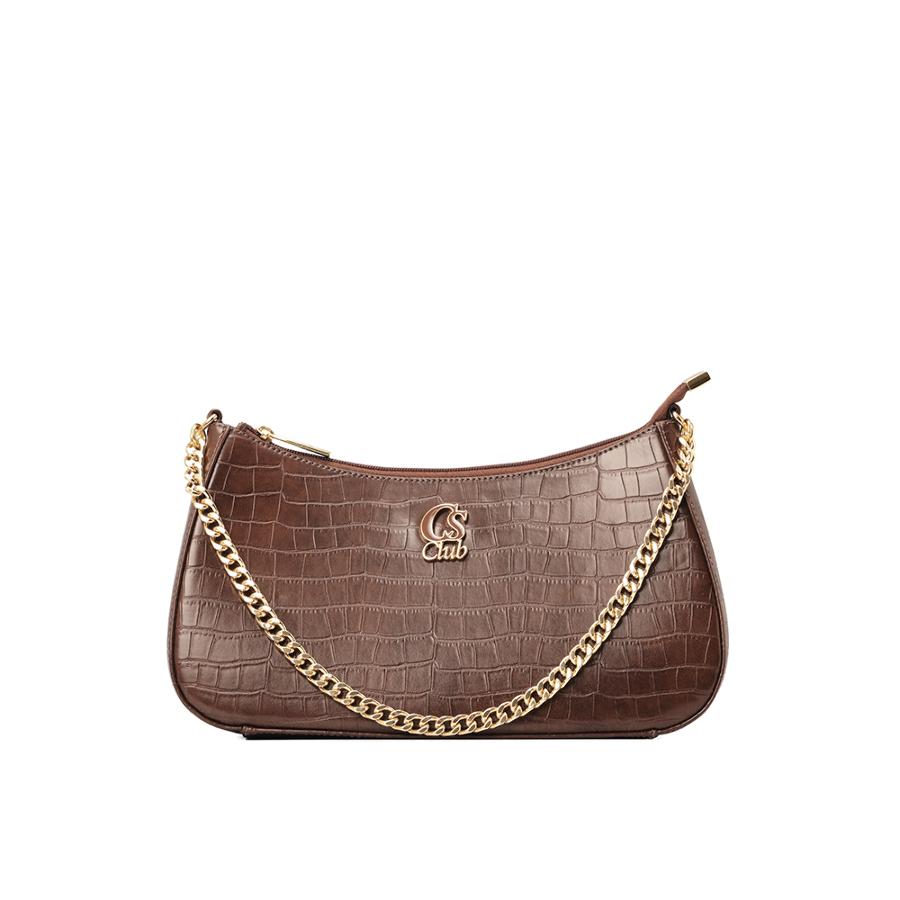 CARTERA MARRON CON TEXTURA CS CLUB