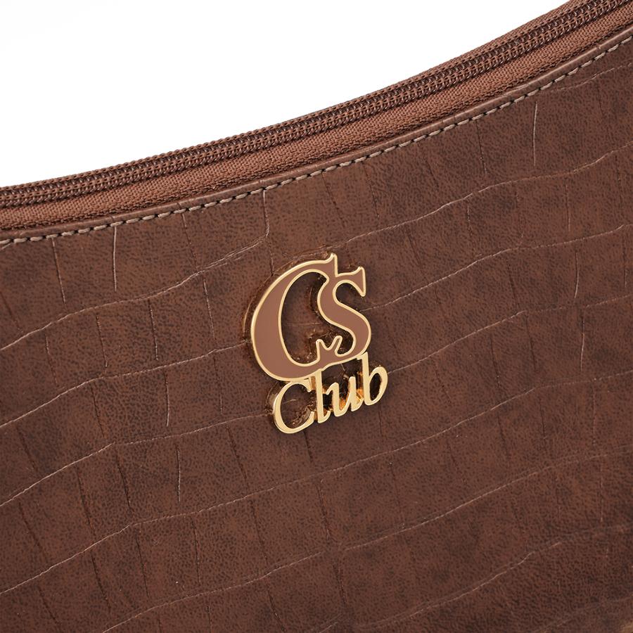 CARTERA MARRON CON TEXTURA CS CLUB