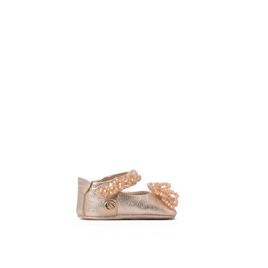 BALLERINA BEBE DORADA CON FLOR