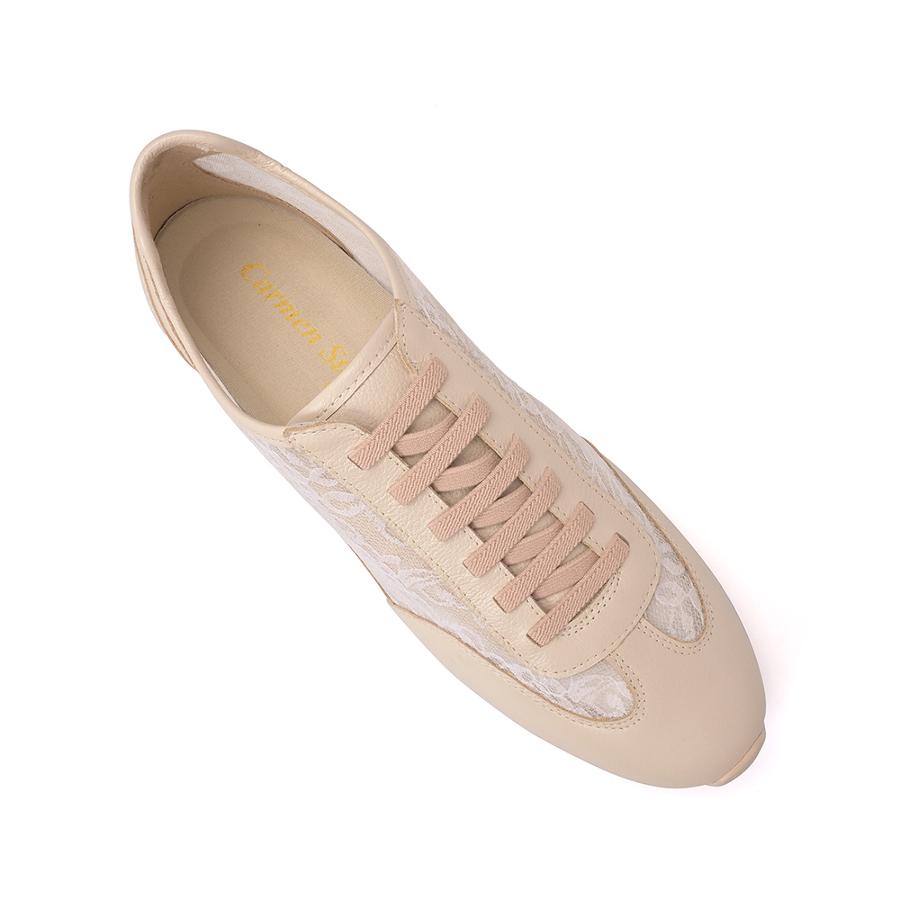 ZAPATILLA BEIGE CON ENCAJE