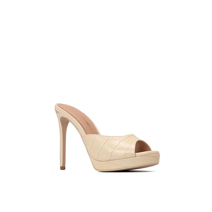 SANDALIA BEIGE CON PLATAFORMA