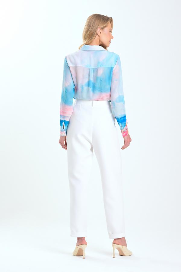 CAMISA CON ESTAMPADO MAR