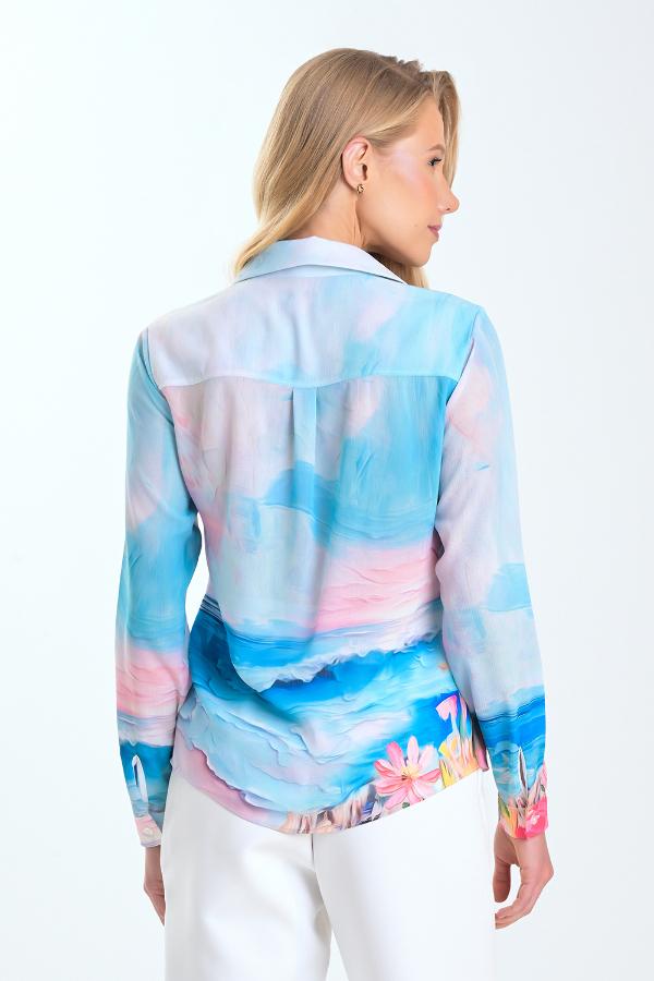 CAMISA CON ESTAMPADO MAR