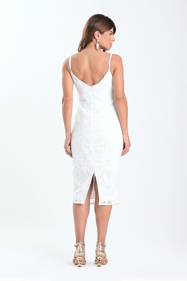 VESTIDO CON DISEÑO TEJIDO