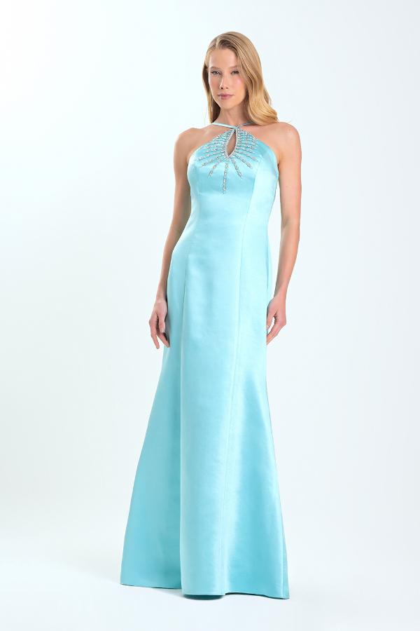 VESTIDO SATIN CON DISEÑO