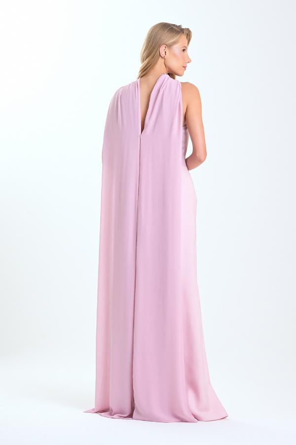 VESTIDO DRAPEADO CON ACCESORIO