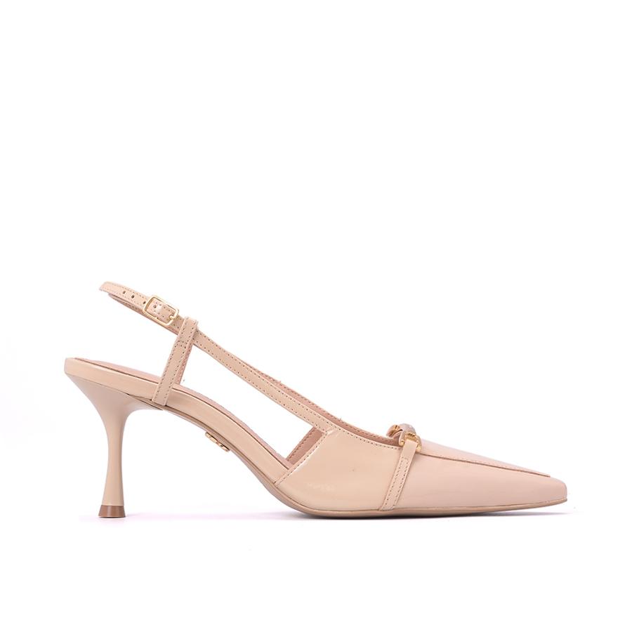 STILETTO BEIGE DE CHAROL