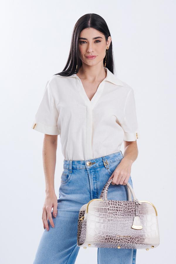 CARTERA CROCO EFECTO BICOLOR