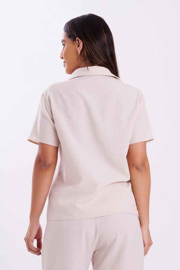 CAMISA BEIGE DE LINO