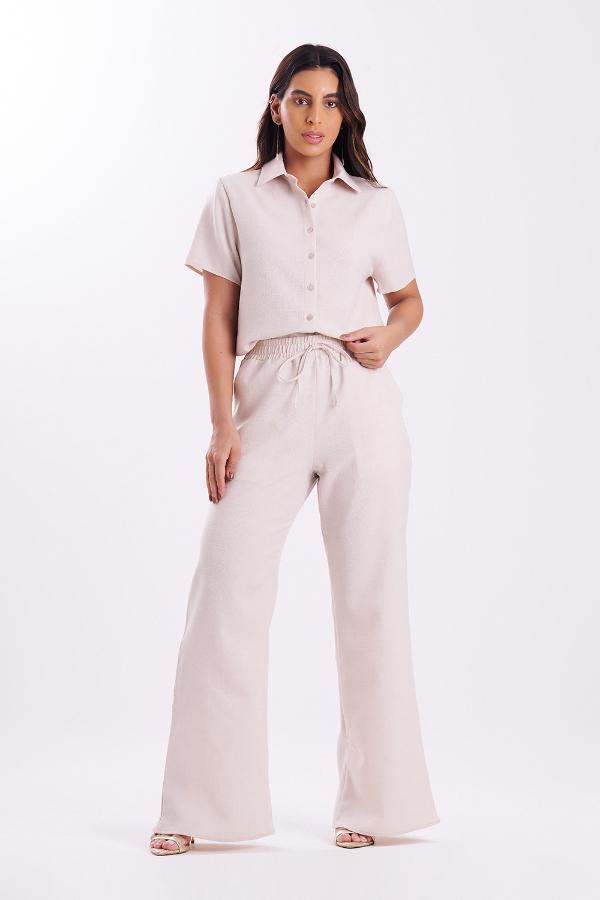 CAMISA BEIGE DE LINO