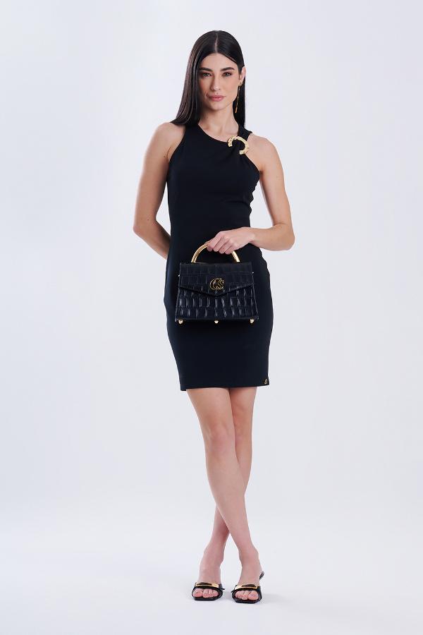 VESTIDO CORTO CON ACCESORIO