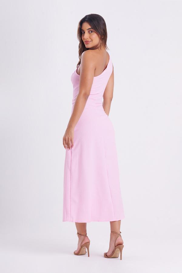 VESTIDO DE LINO ASIMETRICO