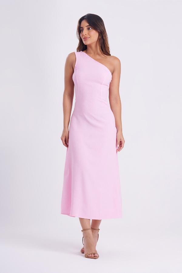 VESTIDO DE LINO ASIMETRICO
